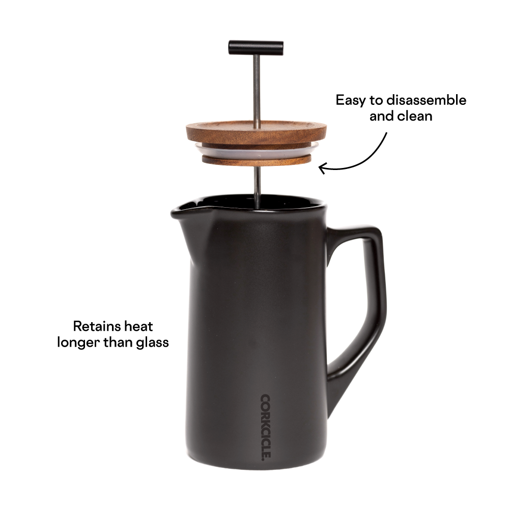 Ceramic French Press - Easy Clean Ready Fit